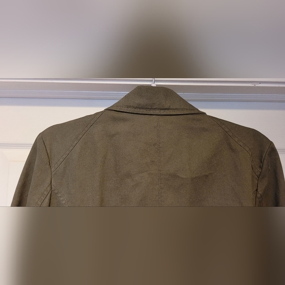 Kenneth Cole Reaction $248 Women's Army Green Full Zip Lined Button Up Coat Lrg. - Picture 7 of 12